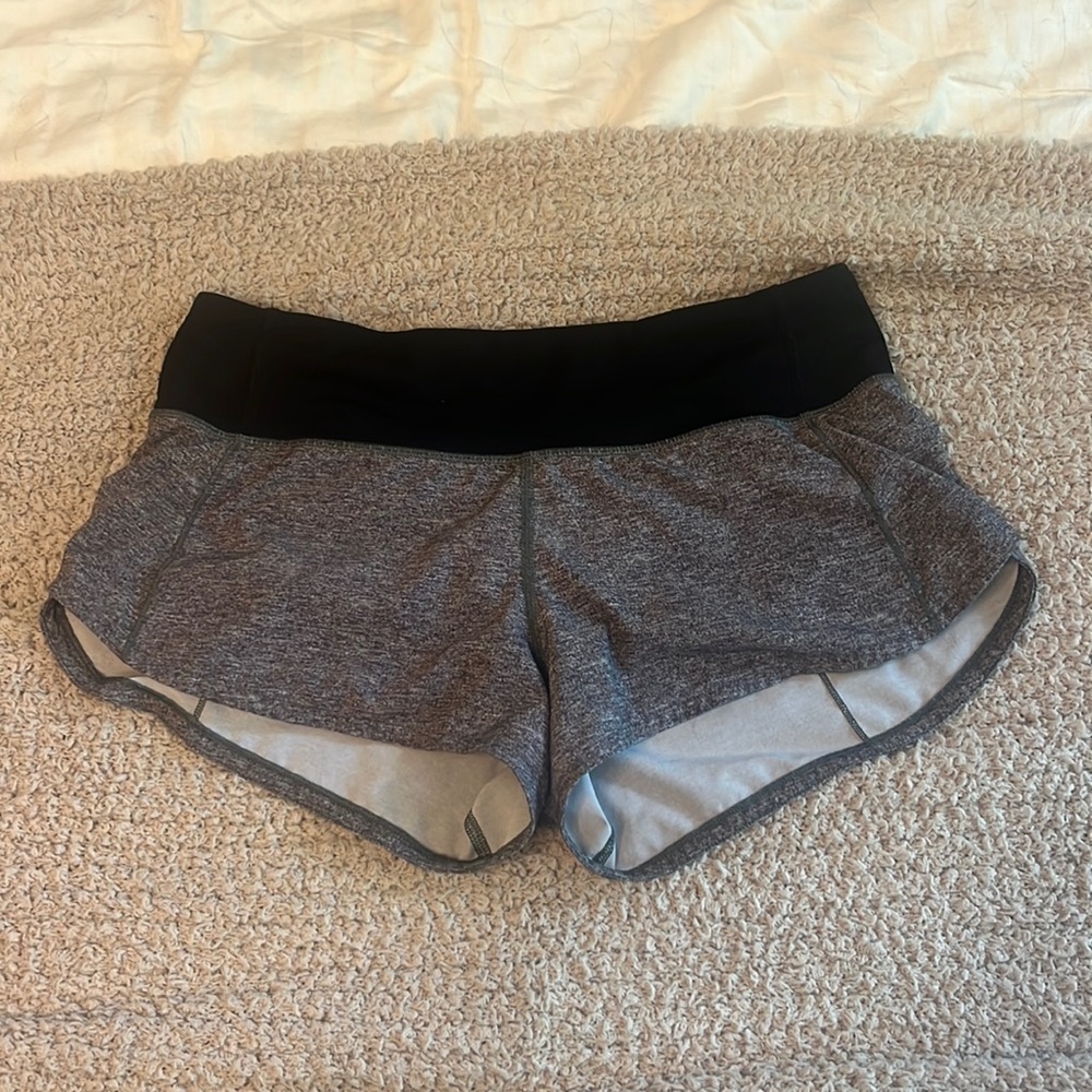Lululemon gray speed up shorts